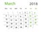 2018 funny original grid march creative calendar