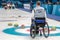 2018 March 13th. Peyongchang 2018 Paralympic games in South Korea. Wheelchair curling session. Team GB