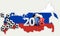 2018 russia football. 3d render russian soccer football