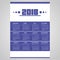2018 simple business blue wall calendar with white eps10