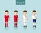 2018 Soccer or football team uniform. Group G with BELGIUM, PANAMA, TUNISIA, ENGLAND. Flat design.