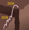 2018 to 2019 jumping mountains to achieve goals concept