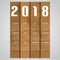 2018 wall calendar wood style background eps10