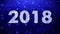 2018 Wishes Blue Glitter Sparkling Dust Blinking Particles Looped