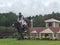 2018 world Equestrian games - eventing cross country day rider jumping house fence