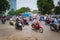 2019-11-10 / Ho Chi Minh City, Vietnam - Urban scene in rush hour. Motorcycles flood the chaotic traffic flow of the city