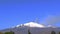 2019.11.27 Sicily. Italy. Etna volcano, snow  during an eruptive phase.