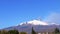 2019.11.27 Sicily. Italy. Etna volcano, snow  during an eruptive phase.