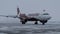 2019-12-18 Kostanay, Kazakhstan. The first flight of FlyArystan air company from Nur-Sultan to Qostanay. Landing of the