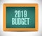 2019 budget chalkboard message