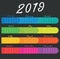 2019 calendar. Vector calender design template