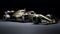2019 F1 Car Gold Formula Car With Driver On Khaki Background