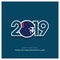 2019 French Southern and Antarctic Lands Typography, Happy New Y