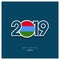 2019 Karelia Typography, Happy New Year Background