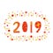 2019 lettering illustration papercut style. Flat hand drawn cartoon happy new year design. New years Eve 2019. For web post,