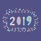 2019 lettering illustration papercut style. Flat hand drawn cartoon happy new year design. New years Eve 2019. For web post,