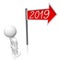 2019 New Year concept - signpost