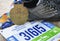 2019 New York City Marathon finishers medal and bib