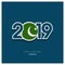2019 Pakistan Typography, Happy New Year Background