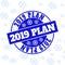 2019 Plan Scratched Round Stamp Seal for Xmas