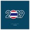2019 Thailand Typography, Happy New Year Background