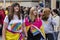 2019: Two girls attending the Gay Pride parade also known as Christopher Street Day CSD in Munich, Germany