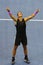 2019 US Open champion Rafael Nadal of Spain celebrates victory over Daniil Medvedev in his final match at National Tennis Center