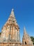 2019 - Wat Chaiwatthanaram Pagoda , Buddha statue,  Mural painting with Ayutthaya Archaeological and Architecture style Thailand