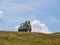 2020-08-23 Borzhava, Ukraine. SUV car with passengers high in the mountains