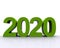 2020 in 3d colore verde