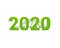 2020 in 3d colore verde con coda anni passati