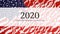 2020 american presidential banner on artistic USA flag pattern