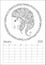 2020 Antistress Horoscope calendar planner, doodle illustration