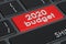 2020 budget button on the keyboard, 3D rendering