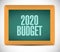 2020 budget chalkboard message