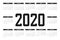 2020 Calendar template. Simple calendar basic grid, week starts on Sunday. Vector