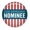 2020 Campaign Election Pin Button or Badge with Patriotic Stars