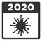 2020 Covid Calendar Day Raster Flat Icon