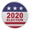 2020 Election Button With US Flag, 3d illustration On White