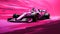 2020 F1 Car Racing On Pink Background