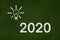 2020 goals vision background concept on green chalkboard