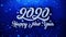 2020 Happy New Year Blue Text Wishes Particles Greetings, Invitation, Celebration Background