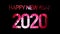 2020 Happy New Year with real fireworks exploding celebration frame fill and loop seamlessly abstract blur bokeh lights