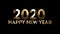 2020 Happy New Year - text animation