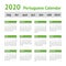 2020 Portuguese European Calendar