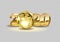 2020 Realistic disco ball, 2020 new year golden shiny numbers isolated on transparent background