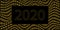 2020 year. Figures. Creative design of numbers from gold chains on a black background. Original template for brochure, card,