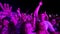 2021-08-06 - Mariupol City Festival, Ukraine. Energetic crowd night music festival, fans enjoy live concert with raised