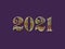 2021 calendar numbers in decorative font