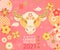 2021 Chinese New Ox Year greeting card.